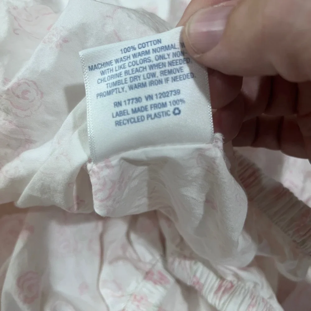 Simply Shabby Chic Full Fitted Sheet Pink Paisley Rose Floral Cotton Vtg Style